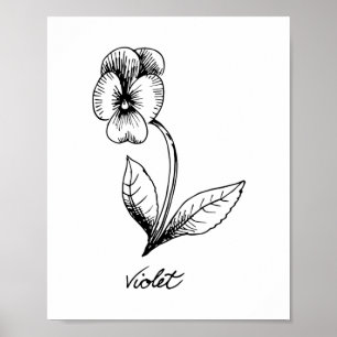 Poster Violet Février Anniversaire