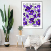 Poster Violet Floral Violet Février Marché Fleur de naiss