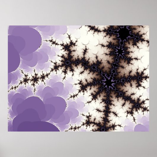 Poster Violet fractal (Devant)