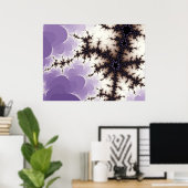 Poster Violet fractal (Bureau à domicile)
