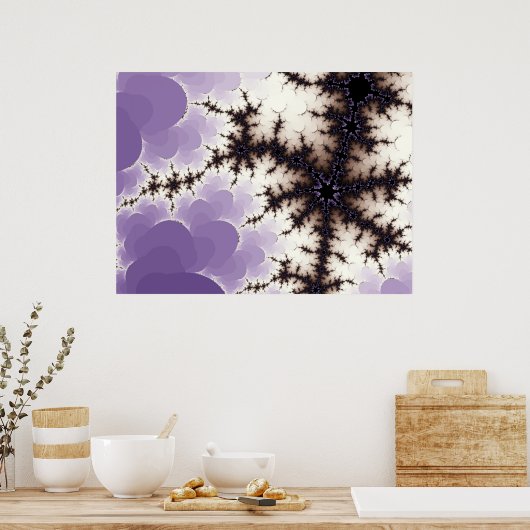 Poster Violet fractal (Cuisine)