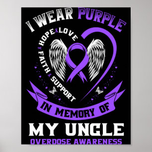 Poster Violet homme en mémoire de l'oncle surdosage de dr