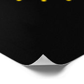 Poster Violet jaune mandala | noir (Coin)