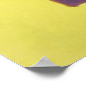 Poster violet, jaune sur vert (Coin)