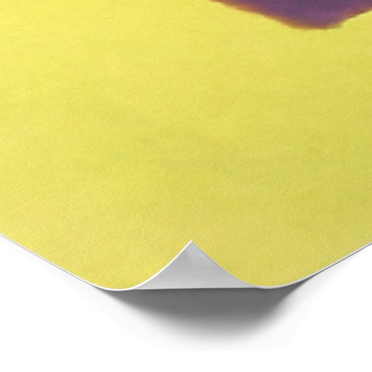 Poster violet, jaune sur vert (Coin)