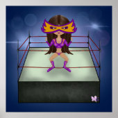 Poster Violet Lightning brunette luchadora lutteur (Devant)
