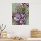 Poster Violet lilas rose bouquet de fleurs belle (Cuisine)
