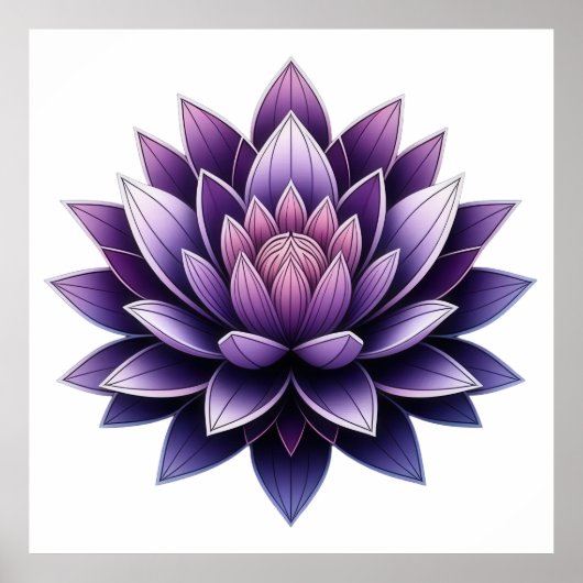 Poster Violet Lotus Serenity (Devant)