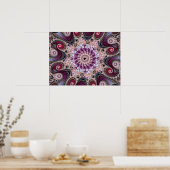 Poster Violet Mandelbrot Fractal (Cuisine)