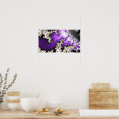 Poster violet, or, argenté fractée (Cuisine)
