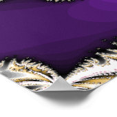 Poster violet, or, argenté fractée (Coin)