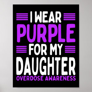 Poster Violet Ruban Enfants Enfants Fils de sensibilisati