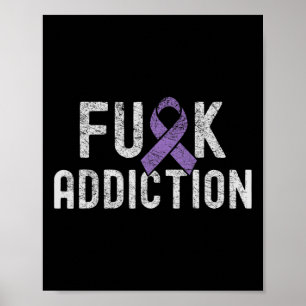 Poster Violet Ruban Fck Conscience de la surdose 1