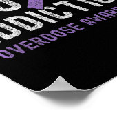 Poster Violet Ruban Fck Sensibilisation à la surdose (Coin)