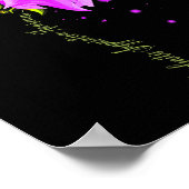 Poster Violet Ruban Papier à surdose Sensibilisation Femm (Coin)