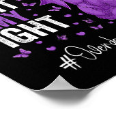 Poster Violet Ruban Père Surdose Sensibilisation (Coin)