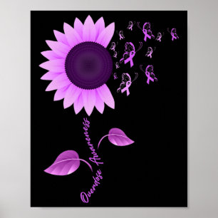 Poster Violet Ruban Tournesol Butterfly Overdose