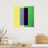 Poster violet sur jaune sur vert (Cuisine)