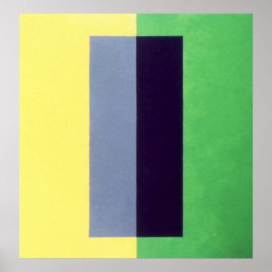 Poster violet sur jaune sur vert (Devant)
