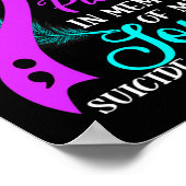 Poster Violet turquoise En Mémoire De Mon Fils Sensibilis (Coin)