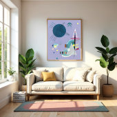 Poster Violet - Vert, Kandinsky — 1926