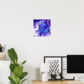 Poster Violet violet marbre bleu Abstrait Fluid Art (Bureau à domicile)