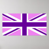 Poster Violet violet Union Jack (Devant)