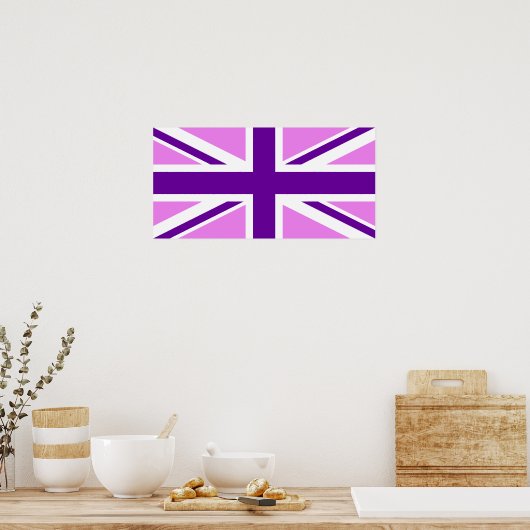 Poster Violet violet Union Jack (Cuisine)