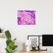 Poster "Violet Woodland" abstrait, Lavande, Mauve, Purpl (Bureau à domicile)