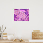 Poster "Violet Woodland" abstrait, Lavande, Mauve, Purpl (Cuisine)