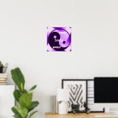 Poster Violet Yin Yang Art Zen Santé holistique (Bureau à domicile)