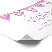 Poster Violeta nom signifiant lapin rose violet (Coin)