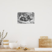 Poster Violette et Ourson (Cuisine)