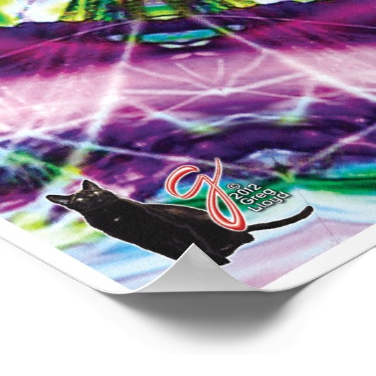 Poster Violette Kaléidoscope (Coin)