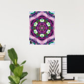 Poster Violette Kaléidoscope (Bureau à domicile)