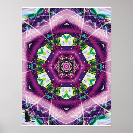 Poster Violette Kaléidoscope (Devant)