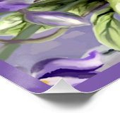 Poster violettes dans un bocal de lune (Coin)