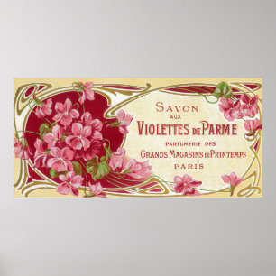 Poster Violettes De Parme LabelParis, France