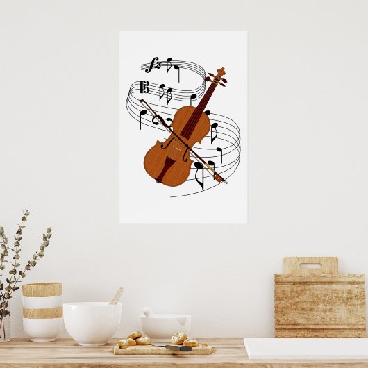 Poster Violon (Cuisine)