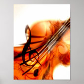 Poster Violon Abstrait (Devant)
