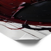 Poster Violon Abstrait noir de Bourgogne (Coin)