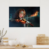 Poster Violon en feu (Cuisine)
