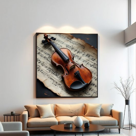 Poster Violon et Partition