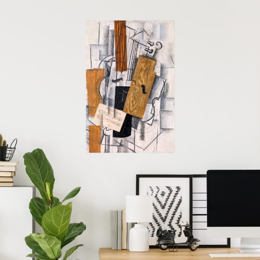 Poster Violon et Partition | Georges Braque | (Bureau à domicile)