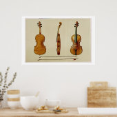 Poster Violon Hellier fabriqué par Antonio Stradivarius ( (Cuisine)