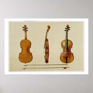 Poster Violon Hellier fabriqué par Antonio Stradivarius (