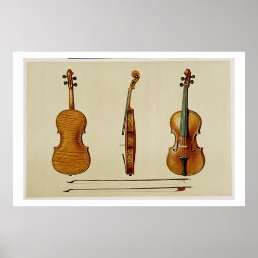 Poster Violon Hellier fabriqué par Antonio Stradivarius ( (Devant)