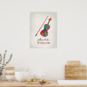 Poster Violon - Musique colorée brillante (Cuisine)