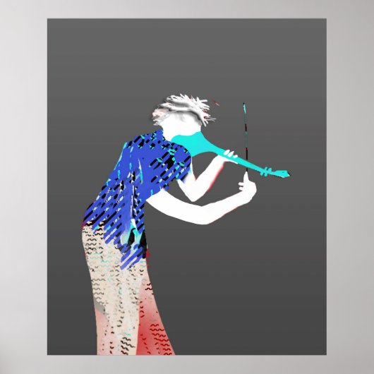 Poster Violon vert (Devant)