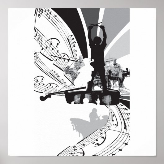 Poster violoncelle à tambour (Devant)